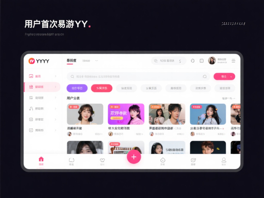 简洁直观的界面设计
用户首次接触易游YY时，界面