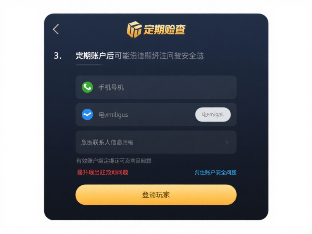 3.&nbsp;定期检查账户安全信息
很多玩家在注册账户后